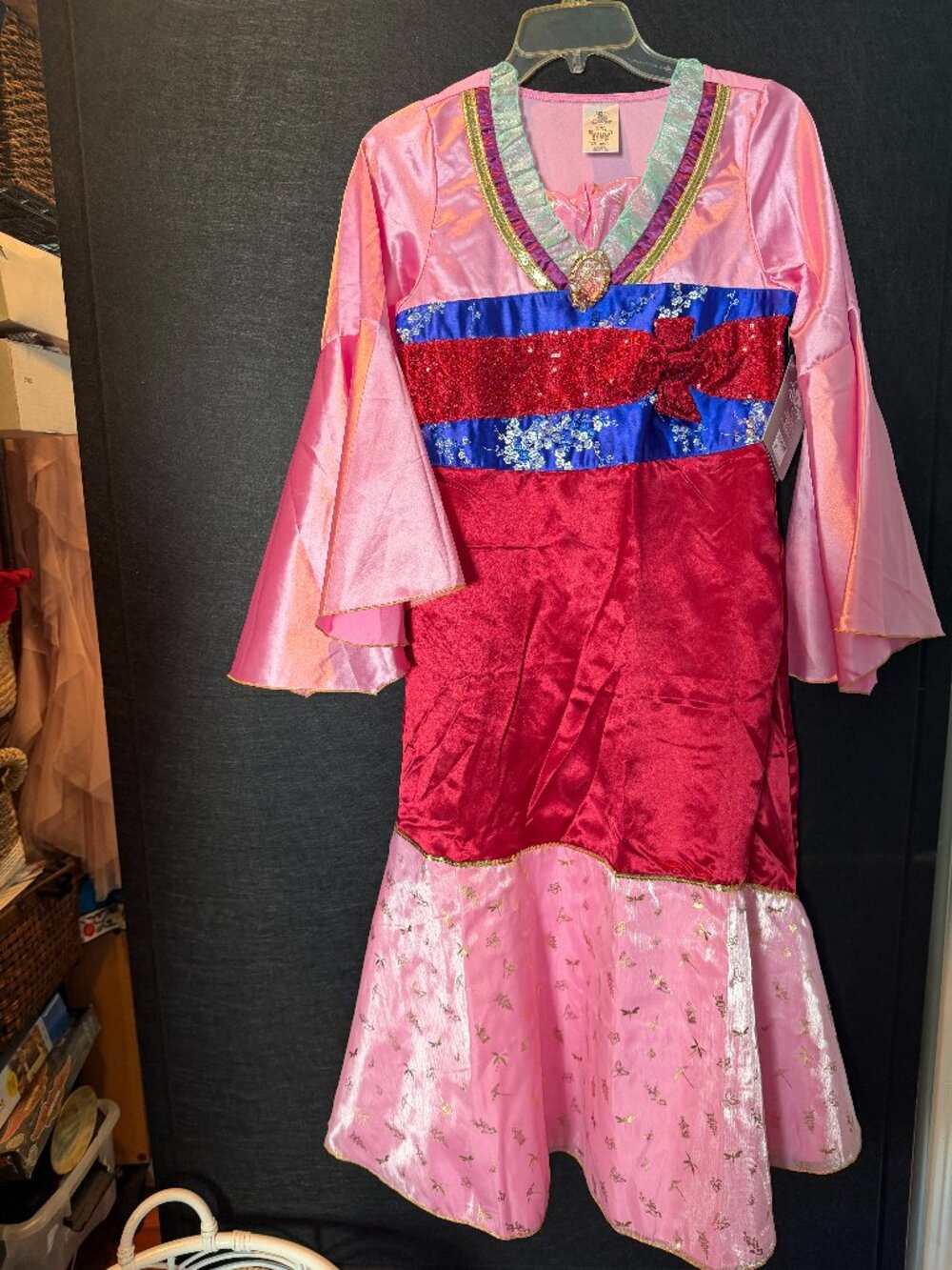 NWT Authentic Disney Girls Mulan Costume Halloween/ Dress Up play dress Sz 11/12